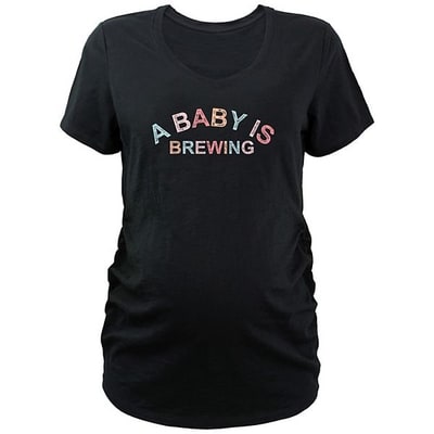 Kohl's Maternity A Baby Is Brewing V-Neck Tee