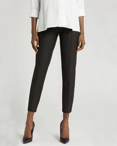 MARION Maternity Slim Leg Maternity Work Pants in Black