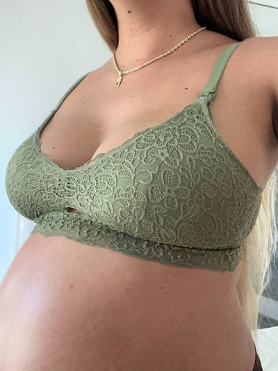 Morrow + Mint Dainty Lace Organic Cotton Nursing Bralette