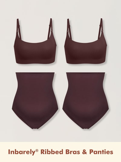 Momanda Ribbed Scoop Nursing Bralette & Panties