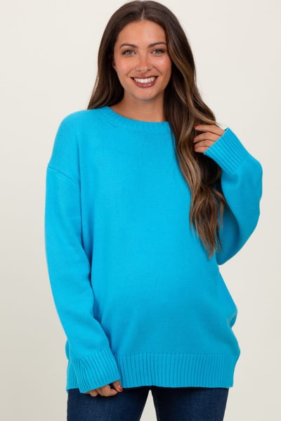 PinkBlush Aqua Soft Knit Basic Maternity Sweater