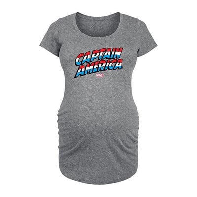 Kohl's Maternity Marvel Captain America Logo Graphic Tee