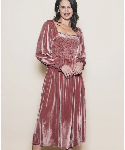 Bump City The Sandy Midi Dress (Light Mauve)