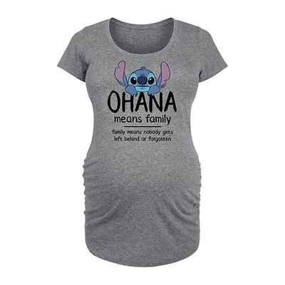 Kohl's Disney's Lilo & Stitch Maternity Ohana Graphic Tee