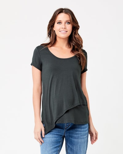 Ripe Maternity Lara Nursing Tee Gravel