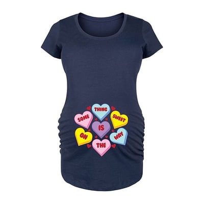 Kohl's Maternity Something Sweet Candy Hearts Graphic Tee