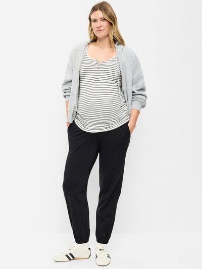 Old Navy Maternity Rollover-Waist Fleece Jogger Sweatpants
