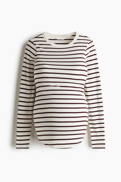 H&M MAMA Ribbed Jersey Top