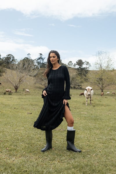 Petal & Pup Colter Long Sleeve Maxi Dress