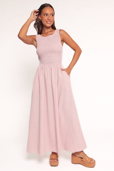 Petal & Pup Lillie Maxi Dress - Pale Pink