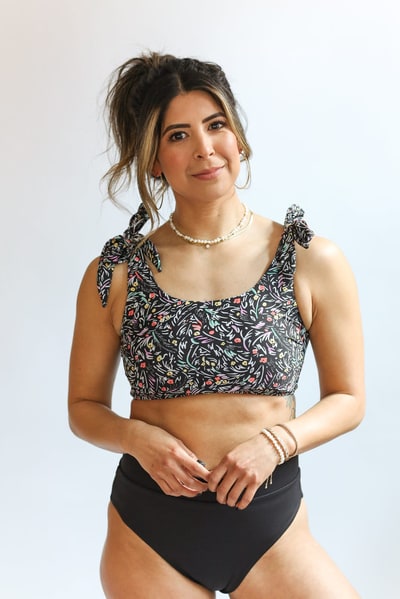 Milk & Baby Tie Shoulder Breastfeeding Bikini Swimsuit Top