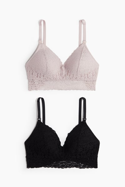 H&M MAMA 2-Pack Padded Lace Nursing Bras