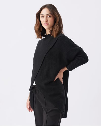 Ripe Maternity Hallie Cross Over Knit Black