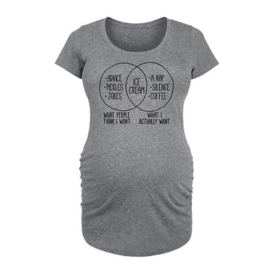 Kohl's Maternity What I Want Diagram Graphic Tee