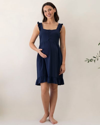 Angel Maternity Grace Hospital Birthing Gown/Nightie with Nursing Access