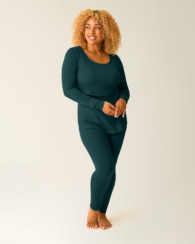 Kindred Bravely Jane Nursing Pajama Set | Evergreen