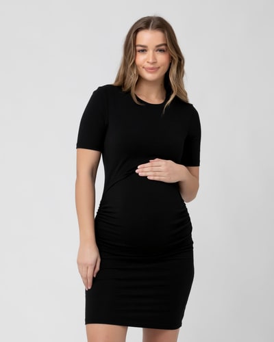 Ripe Maternity Organic Nursing Dress Black