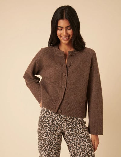 For The Creators Wool Crew Neck Cardigan