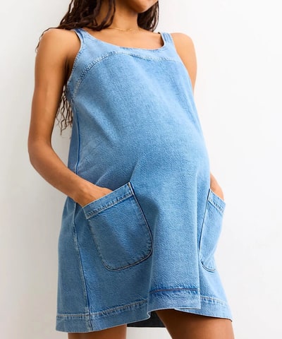 Bump City HATCH: The Kiley Denim MIni Dress (Vintage Dream Blue)