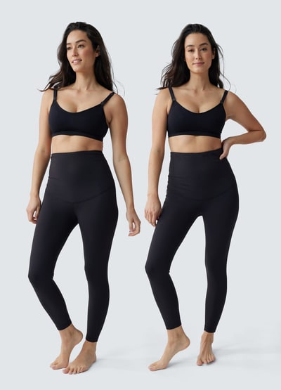 Ingrid & Isabel Postpartum Compression Leggings Two-Pack Bundle