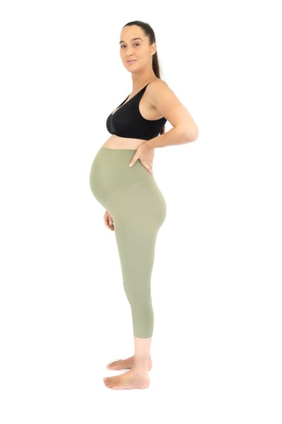 Emamaco 3/4 Maternity Leggings - Olive FINAL SALE