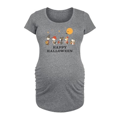Kohl's Maternity Peanuts Happy Halloween Group Graphic Tee