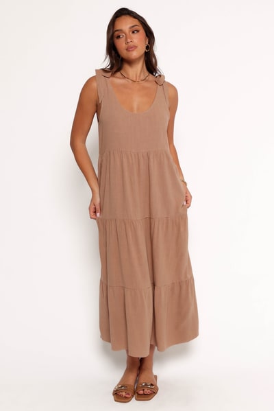 Petal & Pup Marcy Midi Dress - Mocha