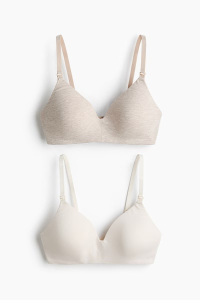 H&M MAMA 2-pack Padded Cotton Nursing Bras