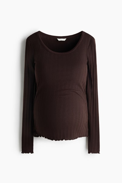 H&M MAMA Pointelle-Knit Top