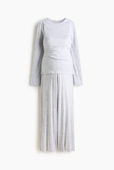 H&M MAMA Pointelle Jersey Pajamas