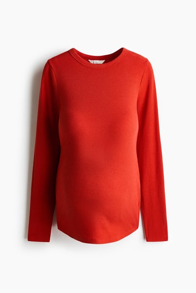 H&M MAMA Ribbed Jersey Top