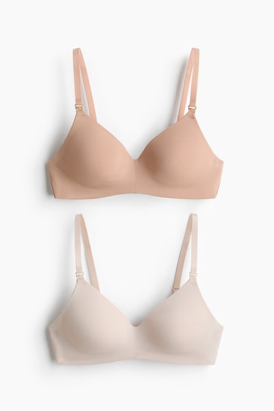 H&M MAMA 2-pack Padded Soft-cup Nursing Bras