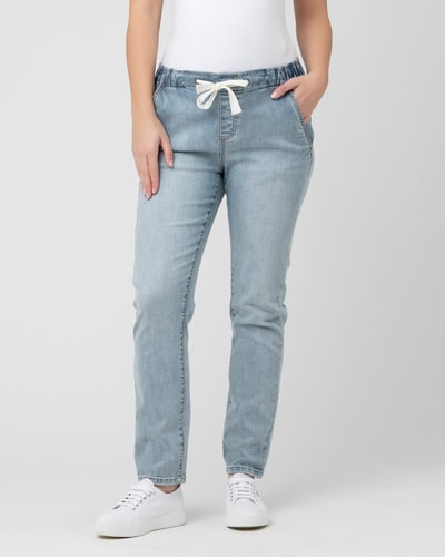 Ripe Maternity Denim Jogger Light Blue