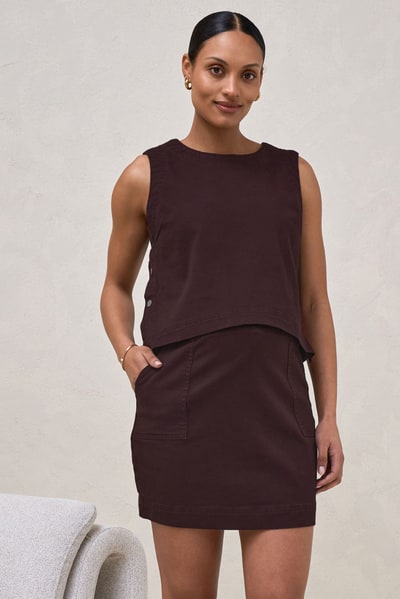 Bae the Label Short Story Nursing Crop - Deep Plum