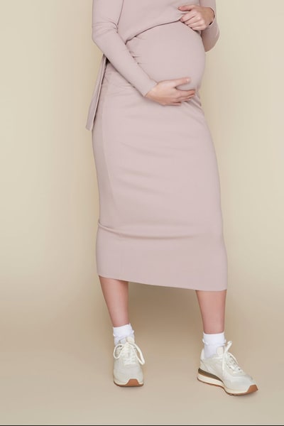 Apparalel Sapphire Maternity Skirt in Blush