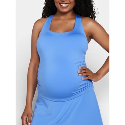 Target Women's Scoop Neck Racerback Active Tank with Support - Marina - Size: Medium - Motherhood Maternity
