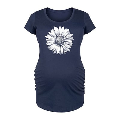 Kohl's Maternity White Daisy Graphic Tee