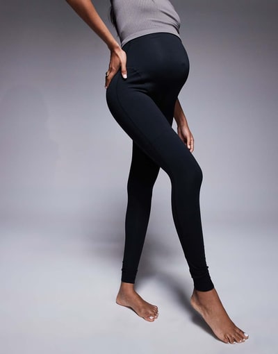 ASOS 4505 Maternity Icon soft touch high waist yoga legging in black