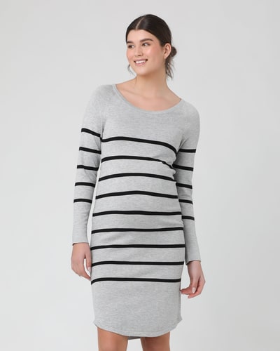 Ripe Maternity Valerie Tunic Dress Grey/Black