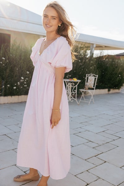 Petal & Pup Sullivan Puff Sleeve Maxi Dress