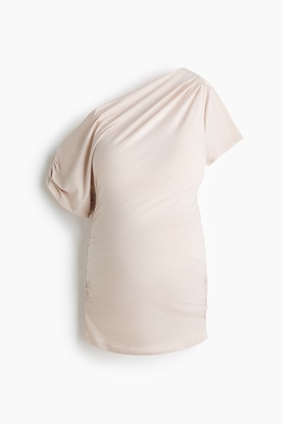 H&M MAMA Draped One-Shoulder Top