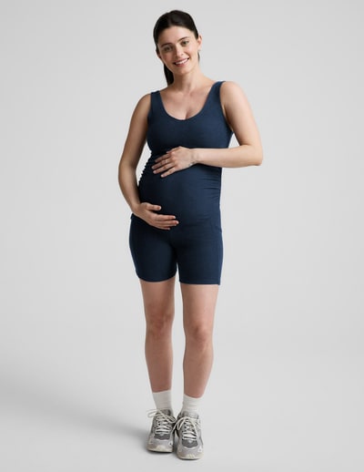 Beyond Yoga Spacedye Movin Mama Maternity Biker Jumpsuit