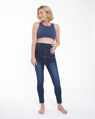 Ripe Maternity Rebel Ankle Grazer Jegging Indigo