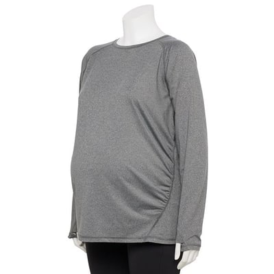 Kohl's Plus Size Tek Gear® Maternity Dry Tek Long Sleeve Tee