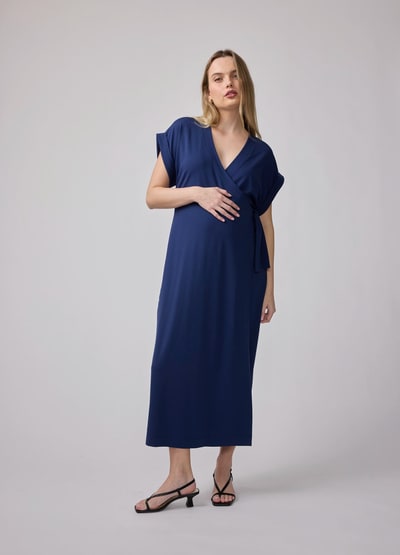 Ingrid & Isabel Essential Wrap Maternity Midi Dress