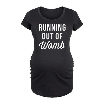 Kohl's Maternity Running Out Of Womb Graphic Tee