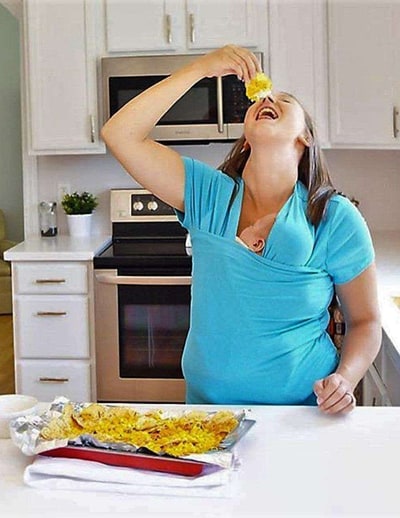 Milk & Baby Skin To Skin Kangaroo T-Shirt & Nursing Top | Lagoon Blue