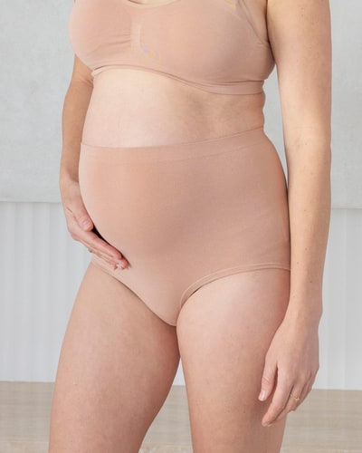Angel Maternity Bamboo Maternity Brief In Nude
