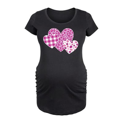Kohl's Maternity Valentine's Patterned Hearts Graphic Tee