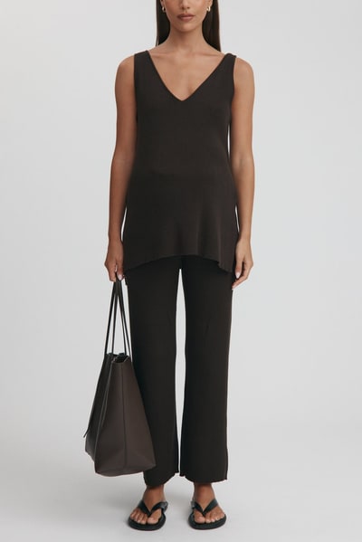 Legoe Heritage Knit Tank (Chocolate)